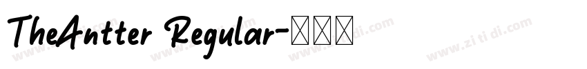 TheAntter Regular字体转换